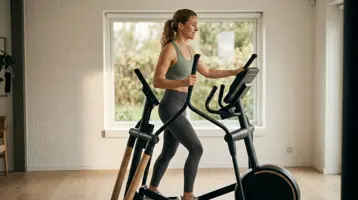 Crosstrainer illustrerad som träningsmaskiner hos Pulsverk