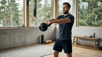 Kettlebell illustrerad som styrketräning hos Pulsverk