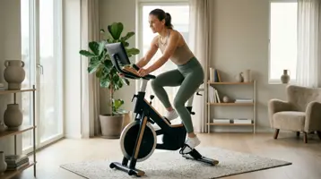 Motionscykel illustrerad som träningsmaskiner hos Pulsverk