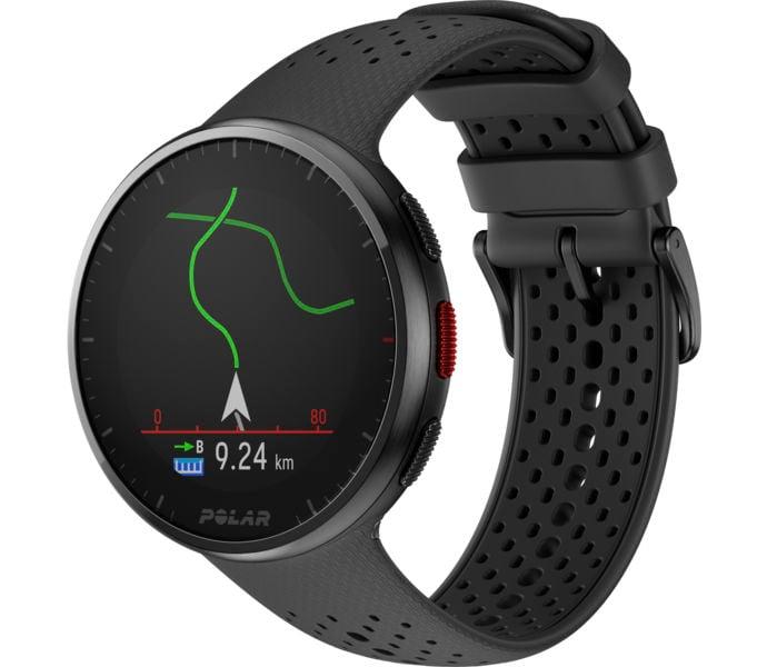 Polar Pacer Pro löparklocka i grå med svart armband och klassisk rund urtavla