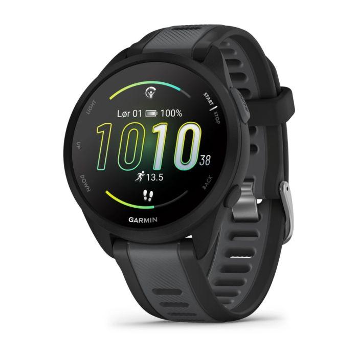 Garmin Forerunner 165 löparklocka med AMOLED-display i svart