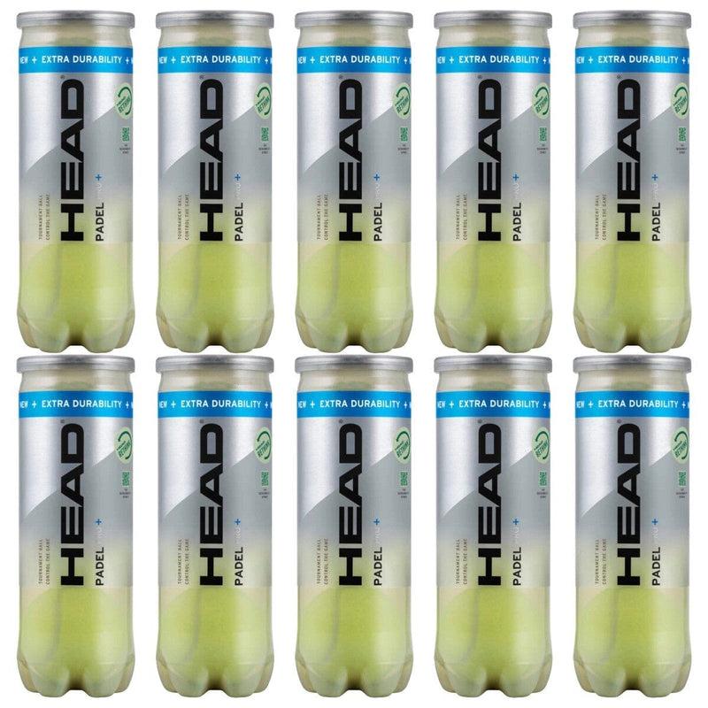 HEAD Padel Pro+ padelbollar, storpack med 10 rör