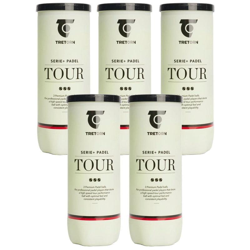 Tretorn Serie+ Padel Tour padelbollar, 5 rör om 3 bollar