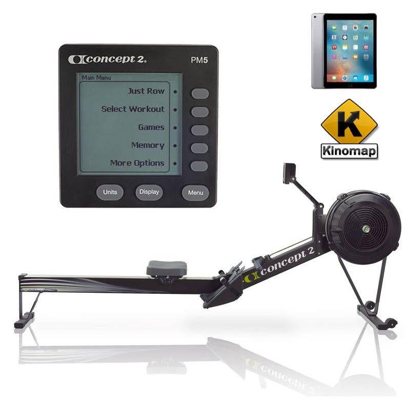 Concept2 Modell D med PM5-skärm svart — branschstandarden för roddmaskiner