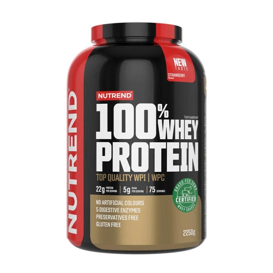Nutrend 100% Whey Protein Jordgubb vassleprotein 2250 g